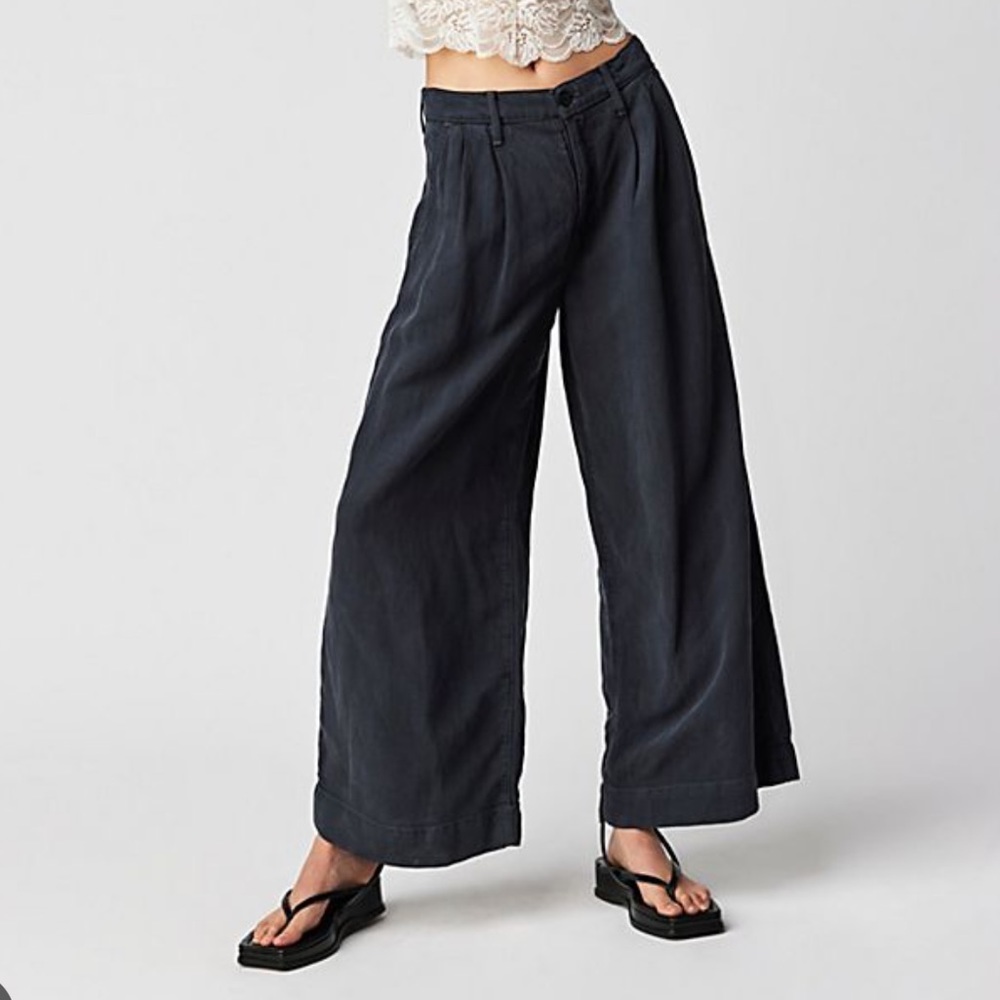 NWOT Mother Charcoal High Waisted Pouty Prep Ankle Washed Black Pants Womens 24